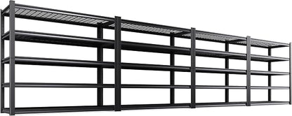 Set of 4 Garage Shelving-3500 lbs 5 Tier Storage Shelves, Adjustable Heavy Duty by Unknown