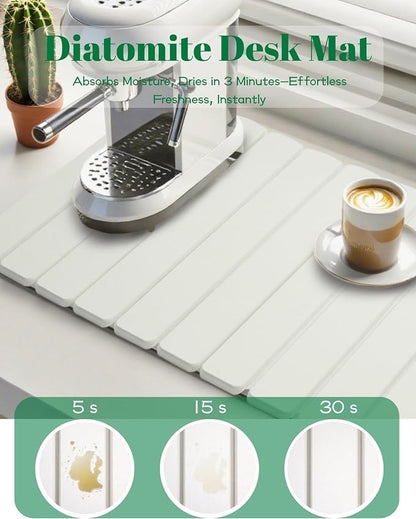 Dish Drying Mat, Diatomaceous Earth Absorbent Quick-Dry, Collapsible Stone - Image 3