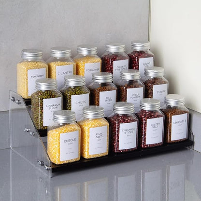 nianfeng Tiered Spice Rack, 3-Tier Spice Pantry Kitchen Cabinet Organizer - Image 2