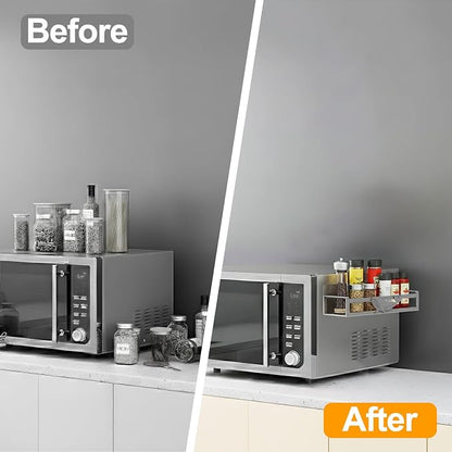 Magnetic Spice Rack for Refrigerator, 4 Pack Metal Magnetic Shelf Organizer for - Image 6