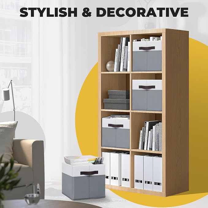 Criusia Large Storage Cubes -6 Set Closet Organizers Bins - Image 2