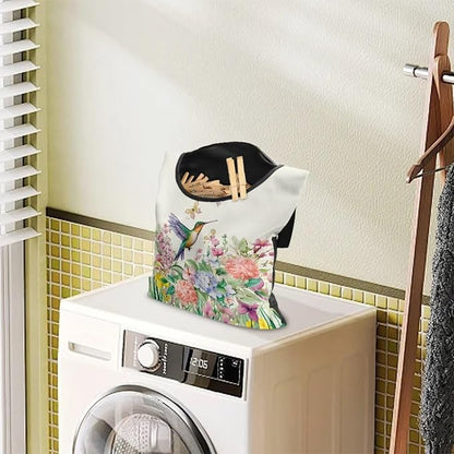Hummingbird Handy Clothespin Bags Floral Space-Saving Clothespin Storage Hanger - Image 3