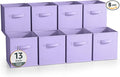 Sorbus 13 Inch Storage Bins - Sturdy Collapsible Fabric Storage Cubes with Handle - 8 Foldable Baskets for Organizing Clothes, Toys, Books - Storage Baskets for Shelves, Closets