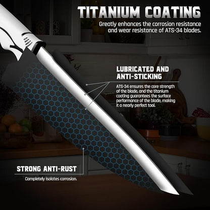 Huusk Knife Block Set with Sharpener - Image 4