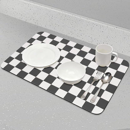 CooRug Checkered Dish Drying Mat - Image 5