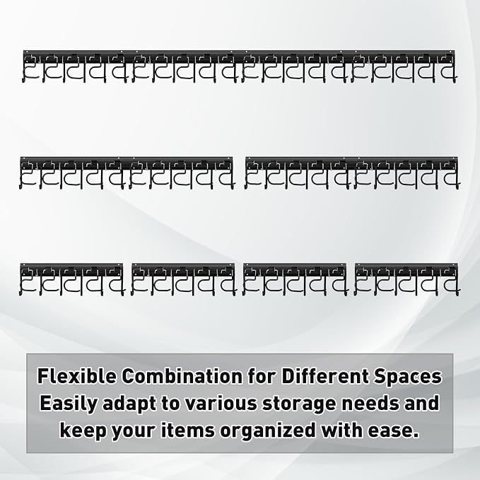 LEYU Metal Garage Tool Organizer Wall Mount, 4 Pack Garden Tool Organizer - Image 4