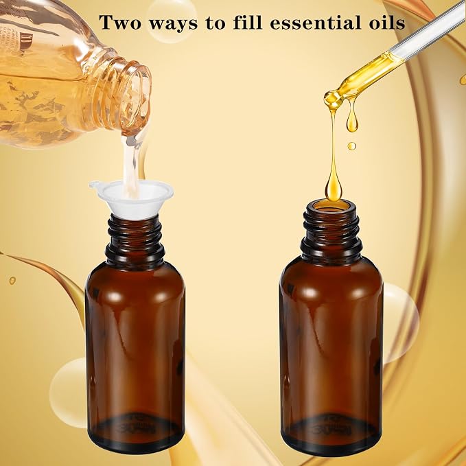 20ML Roller Bottles for Essential Oil, 4 Pack Empty Amber Glass Roller Bottle - Image 5