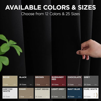 Joydeco Blackout Patio Sliding Door Curtains 96 Inches Long, Grommet Privacy - Image 9