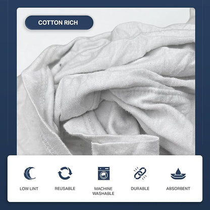Angel-in-Armor White T-Shirt Rags – 25lb Bulk Box of Recycled Cotton Knit Shop - Image 2