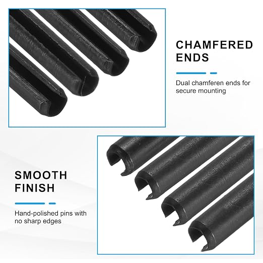 MECCANIXITY 120Pcs Slotted Split Roll Pins 2/25 Inch Dia. 3/5 Inch Length Steel - Image 3