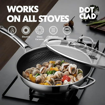 DOTCLAD Wok pan, Hybrid 13 inch Wok - Image 4