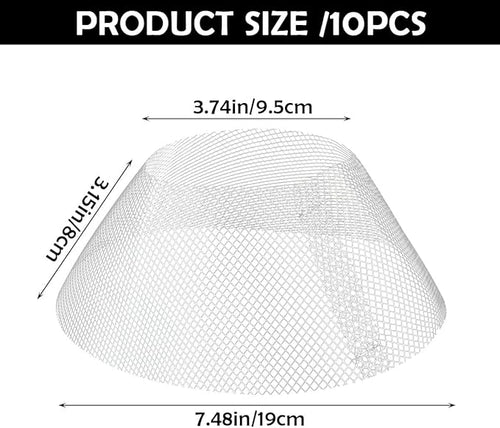 10 Pcs Round Range Hood Filters Filter Replacement Grease Net for Kitchen Range Hood (19 cm in diameter), ZY-Filter Net-10pcs