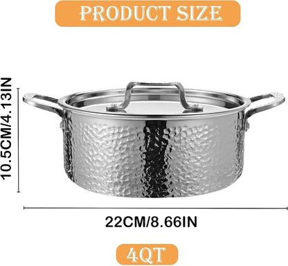 Vivicreate Tri-Ply Stainless Steel Stockpot Deep Cooking Pot - Image 8