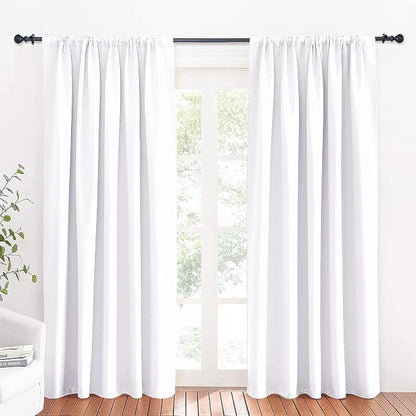 RYB HOME Large Curtains for Living Room 84 inches Length, Room Darkening by RYBHOME