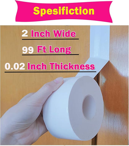 White Window Weather Sealing Tape, Waterproof Window AC Air Conditioner Sealing - Image 6