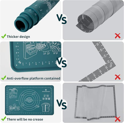DANIA & DEAN 1.1mm Heavy-Duty Silicone Pastry Mat - Image 4