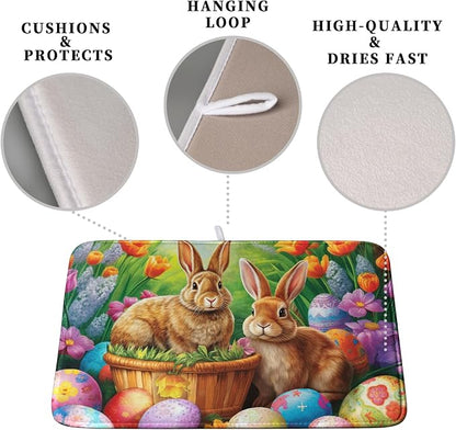 Easter Bunny Eggs Dish Drying Mat - Image 3