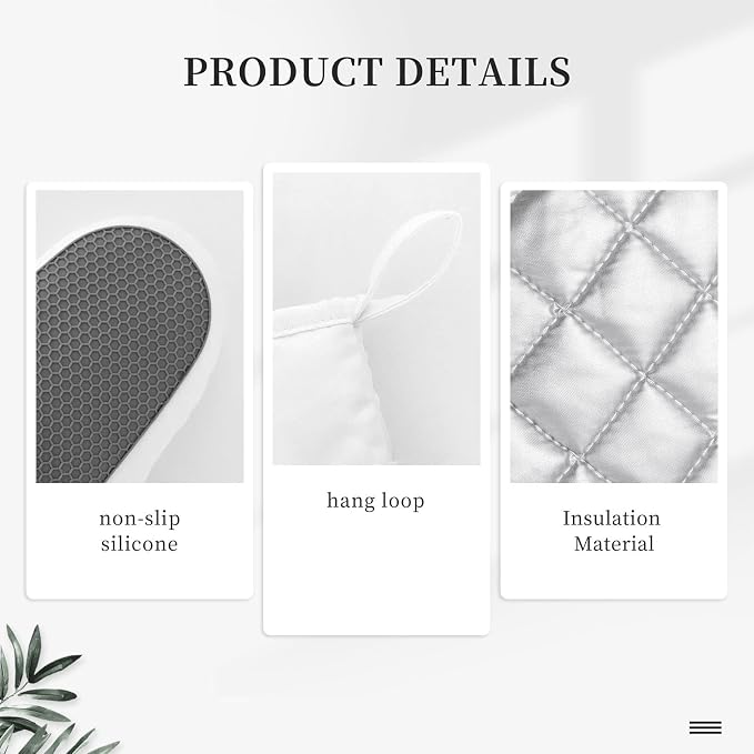 Oven Mitts and Pot Holders Set, Chicken Pattern Silicone Kitchen Accessories 4 - Image 5