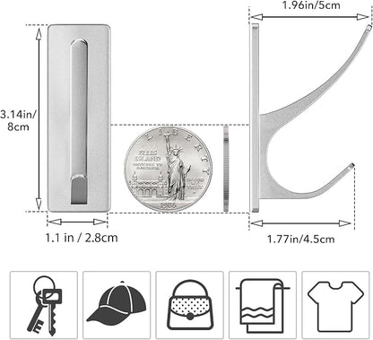 Stick on Hooks for Hanging, Extra Sticky 6KG, Coat Hook on Door for Towel Coat - Image 3