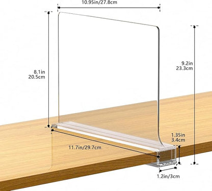 10 PCS Shelf Dividers for Closet Organization Acrylic Clear Closet Shelf - Image 2