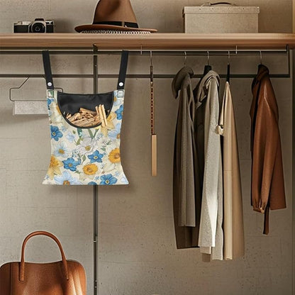 Floral Clothespin Bag with Hanging Rope Daffodil 14.5 x 12 Inch Summer - Image 5