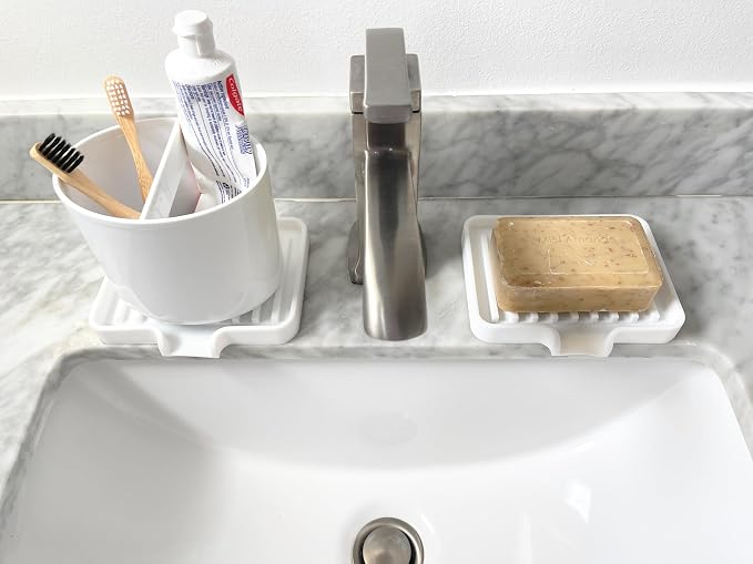 Happitasa Silicone Soap Dish Tray and Sponge Holder - Image 6