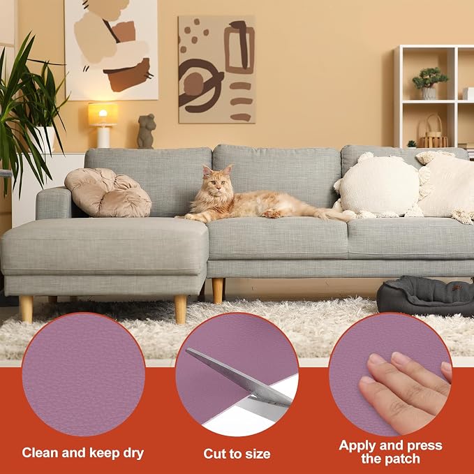 PATIKIL Leather Patches Tape for Furniture, 6.3 x 61 Inch Self Adhesive Vinyl - Image 3