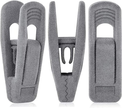 Grey Velvet Clips for Velvet Hangers by TOFIIGREM