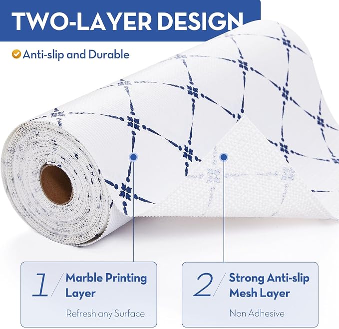Drawer and Shelf Liner, Non-Slip Kitchen Cabinet Liners Non-Adhesive Thick - Image 3