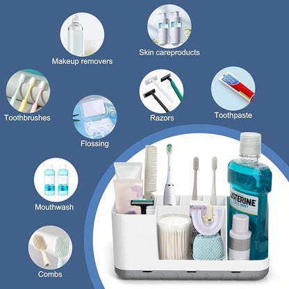 QIYVLOS Bathroom Organizers and Storage, 8 Slots Detachable Toothbrush Holders - Image 6