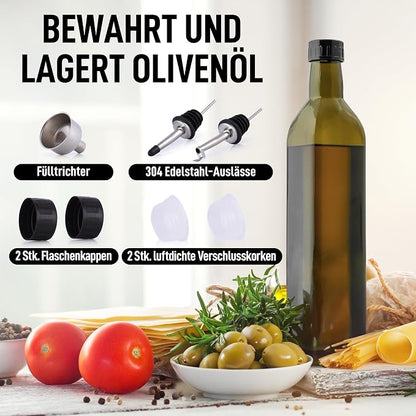 Zulay Kitchen Olive Oil Dispenser Bottle – 17oz Glass Oil Container - Image 2