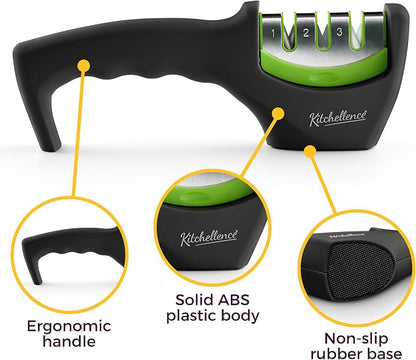 4-in-1 Kitchen Knife Accessories: 3-Stage Knife Sharpener Helps Repair - Image 4