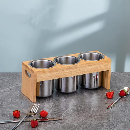 ZOOFOX 3 Pack Silverware Holder, Stainless Steel Utensil Organizer - Image 5