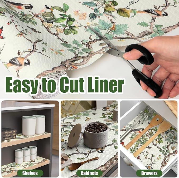Shelf Liner for Kitchen Cabinets Non Adhesive Drawer Liner, Cabinet Liner for - Image 4