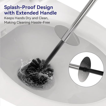 DOWRY Stainless Steel Toilet Bowl Brush and Holder - Image 4