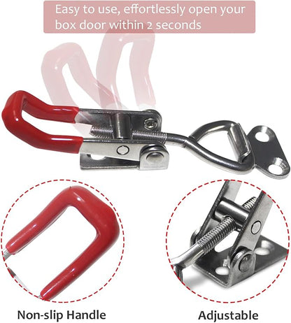 CUKAYO 4pcs Toggle Latch Clamp, 304 Stainless Steel Pull Hasp Latches, Quick - Image 4