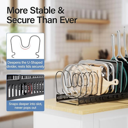 ORDORA Pots and Pans Organizer under Cabinet - Image 4