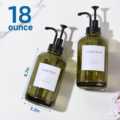 Glass Soap Dispenser with Pump, Dish and Hand Soap Dispenser - Image 6