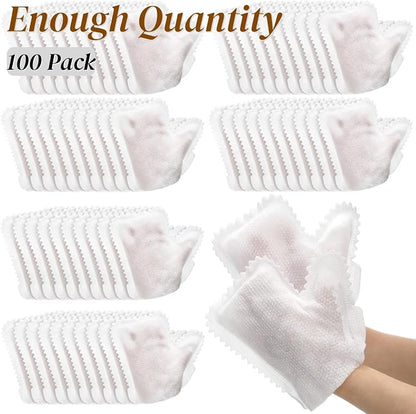 100 Pcs White Microfiber Dusting Gloves, Disposable Artisan Dust Cloth Remove - Image 4