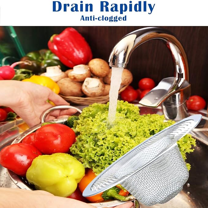 40 pcs Heavy Duty Stainless Steel Slop Basket Filter Trap, 2.75" Top / 1" Mesh - Image 3