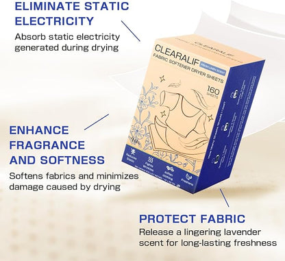 Clearalif All in One Laundry Detergent Sheets Kit, Fresh Linen Scent, 160 Loads - Image 4