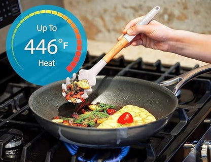 Silicone Cooking Utensils Set 6 Piece – Heat Resistant up to 480°F, BPA Free & - Image 3