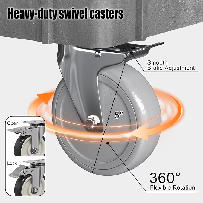 Heavy Duty Rolling Utility Cart - Image 5