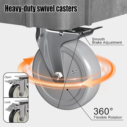 Heavy Duty Rolling Utility Cart - Image 5