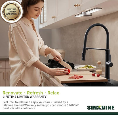 Black Kitchen Sink Drop-In 22 x 18 inch, SINKVINE PVD Nano Stainless Steel Bar Sink Outdoor, Top Mount Deep Single Bowl RV Laundry Basin, w/Drain Strainer, Bottom Grid, Roll-up Drying Unit, Dark Gray