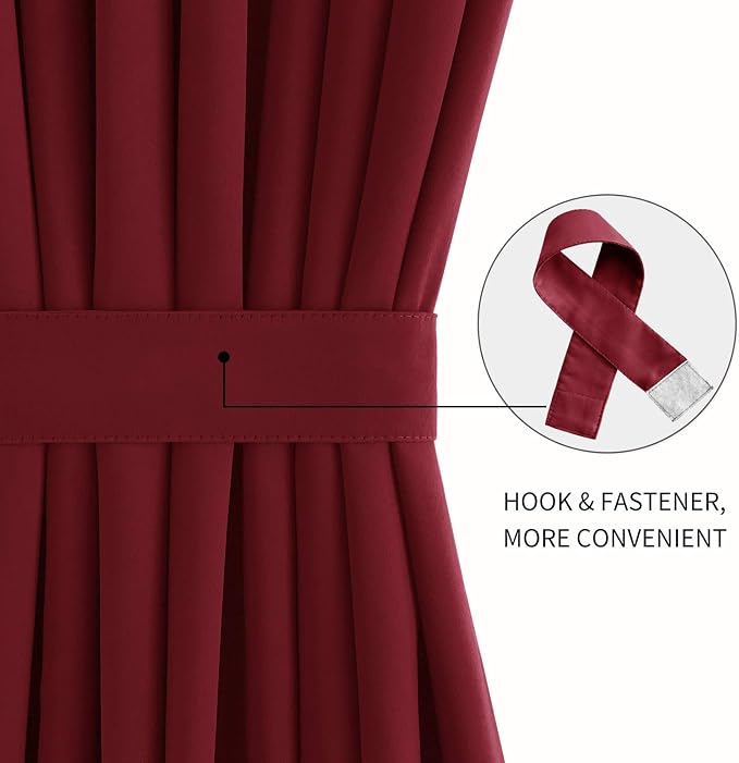 DWCN French Door Curtains – Rod Pocket Thermal Blackout Curtain - Image 2