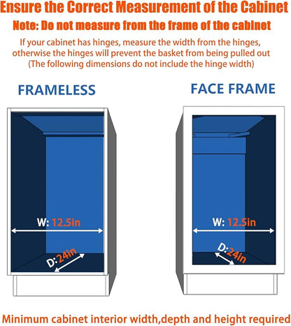 ROOMTEC Pull Out Cabinet Organizer, Cabinet Pull Out Shelves 11" W x 21" D - Image 4