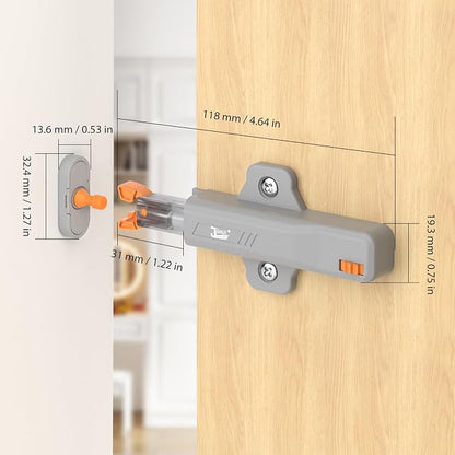 Push to Close Cabinet Latch, Jiayi 10 Pack Push Open Hardware, Cabinet Press - Image 6