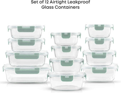 JoyJolt 24pc Borosilicate Glass Storage Containers - Image 3