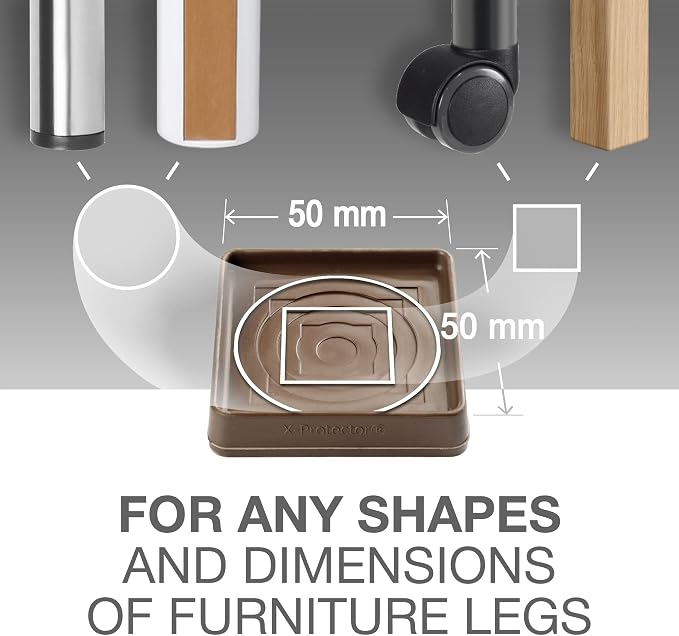 Furniture Cups X-PROTECTOR – 2" Caster Cups 4 PCS – Premium Furniture Coasters - Image 3
